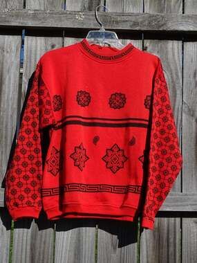 Vintage Gitano Collections Shirt Small Poly Cotton 80s 90s Retro Boxy Top